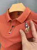 Camisa Polo para Hombre Verano Casual Nuevo Estilo Bordado Cuello Campana Moda Holgada Manga Corta Camiseta con Bordado Versátil Moderna