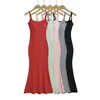 Vestido camisola súper sexy y que realza la figura para chicas, con copas incorporadas, ajustado, elástico, estilo sirena largo.