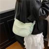 Bolsa Transversal Casual Simples de Cor Sólida para Mulheres 2025 Nova Moda Estilo Coreano Bolsa de Ombro Tendência ao Ar Livre Bolsa Tote Estudante
