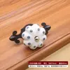 Puxador Cerâmico Mediterrâneo para Portas de Armário Estilo Rústico, Puxador Único para Gaveta Estilo Chinês, Puxador Artístico para Portas de Guarda-Roupa e Armário, Venda Direta da Fábrica