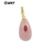 Wt-P2044 Nuevo Colgante Exquisito en Forma de Gota Joyería de Piedras Preciosas Multicolor Opcional Pendientes Collar Accesorios DIY