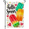 Bandera de jardín para exteriores de Amazon, la más vendida en verano, con estampado a doble cara de sandía para playa, piscina, bebidas