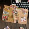 Yi niao pegatinas en caja pegatinas conmemorativas pegatinas de sellado retro creativas material decorativo patrón de collage pegatinas pequeñas diy