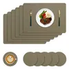 Manteles individuales tejidos de PVC simples y ecológicos, impermeables y antideslizantes, fáciles de limpiar, resistentes al calor y versátiles para usar como salvamanteles