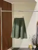 HOO Otoño Temprano Estilo Francés Tencel Lino Alta Calidad A Medida Minimalista Para Viajar Versátil Falda de Línea A BQA5158