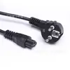 Enchufe de cable estándar europeo con cola de ciruela en codo cable de alimentación de computadora socket adaptador para portátil