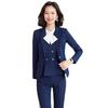 Terno listrado Recepção do hotel Salão de beleza Colete macacão temperamento outono e inverno aeromoça terno de negócios terno feminino