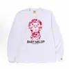 Suministro Transfronterizo y Comercio Exterior Mayorista Marca de Moda Camiseta de Manga Larga Cabeza de Mono Camiseta Base Pesada Tiburón 1