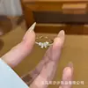 Anillo de Aro con Zircón de Meteoro Abierto Ajustable Anillo Elegante Femenino Accesorios de Diseño de Nicho para Mujeres