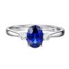 Anillo de Diamante de Simulación Retro Europeo y Americano para Mujer Temperamento Celebridad de Internet Personalizado Anillo de Cristal Azul Anillo de Moissanita Azul para Mujer para Cabello Generativo