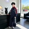Conjunto de Ropa de Otoño para Niños 2026 Nuevo Estilo para Niños Medianos y Grandes Estilo Primavera y Otoño Chaqueta Casual Deportiva Elegante para Niños Conjunto de Dos Piezas