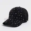 Nueva Gorra de Béisbol de Verano Estilo Coreano para Mujer con Visera de Diamante Gorra Casual de Béisbol Gorra de Sol con Pedrería Coreana Gorra de Sol para Mujer