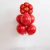 Accesorios para el Ambiente del Día Nacional: Bandera Roja de Cinco Estrellas de Mano, Globo en Forma de Corazón con Palo, Accesorios para Fotos, Decoraciones