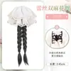 Trenzas para Peluca de Mujer, Extensiones Sintéticas de Clip Cola de Caballo Baja Goma para el Pelo de Encaje, Cola de Caballo Larga Doblemente Trenzada Accesorio para el Cabello, Nueva Cola de Caballo Estilo Chino
