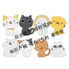 8 linda familia de gatos Meow familia Dibujos animados creativo hebilla magnética imán de refrigerador imán material de la carcasa del teléfono móvil
