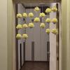 Cortina colgante decorativa de gran valor con diseño de nube y cara sonriente para habitación de princesas y niños