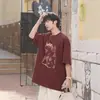 Fornecimento Direto da Fábrica Camiseta Estampada de Manga Curta Algodão Puro Pesado 220g Masculina Verão High Street Marca Tendência Roupas Frescas de Secagem Rápida