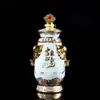 Jarra de Vino de Cerámica Jingdezhen Alto Valor de Color Botella Vacía de Licor de Alta Calidad Botella de Vino Auspiciosa Caja de Regalo de 5 kg