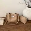 Diseño de Color Sólido Simple y Único, Bolso Cubo de Gran Capacidad, Nuevo Estilo de Alta Gama, Bolso Dulce y Elegante, Bolso de Moda para Madre e Hija