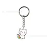 Chaveiro Pingente Desenho Animado Unicórnio PVC Borracha Macia Pequeno Presente Fofo Lembrança Chaveiro Pingente para Bebê