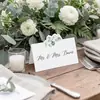 Marcadores de Lugar de Mesa 3D de Eucalipto Amazon, Cartões de Nome, Cartões de Assinatura para Festa de Casamento, Atacado para Comércio Exterior