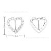 Hebilla decorativa de cristal blanco con forma de corazón y diamantes de imitación, ideal para bolso de zapatos, joyería, bufanda de seda, accesorios, venta al por mayor