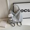 Mochila de Viaje Plateada para Mujer 2026 Nueva Moda Tendencia Bolso de Hombro Gran Capacidad Multiusos Bolso Cruzado Tipo Cubo Mochila