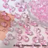 Venta al por mayor de cuentas de cristal con forma de copo de nieve de 10x12 mm con agujeros horizontales para pulseras y collares hechos a mano para DIY
