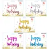 Balão de Filme de Alumínio Letra Minúscula Feliz Aniversário Peça Única Cartão de Papel Conjunto de Balões Letras Felizes de Aniversário