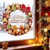 Guirnalda de Hombre de Jengibre Pegatinas Estáticas para Ventanas, Pegatinas de Ventana de Galleta, Pegatinas Decorativas de Cristal para Escaparates de Tiendas, Pegatinas Estáticas Navideñas para Ventanas al por Mayor