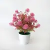 Suministrado directamente por el fabricante: Planta artificial de diente de león en maceta de 25 piezas para decoración de mesa en cafeterías y restaurantes, adorno de bonsái de flor artificial de plástico