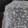 Nova Borboleta de Malha a Laser Tridimensional com Flocagem Borboleta Roupas Infantis Vestido Personalizado Pequeno Fresco Mangas Bufantes Lolita