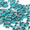 Lago azul unha diamante joias atacado plano em forma de diamante misturado gota de água amor estilo vidro diamante unha joias