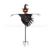 Decoração de Halloween transfronteiriça, luz de estaca de jardim montada no chão, espantalho fantasma, luz de gramado