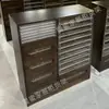Gabinete Exhibidor de Esmalte de Uñas En Tienda Color Madera Maciza Nogal Estilo Antiguo Gabinete de Almacenamiento para Esmalte en Gel y Arte de Uñas Gabinete de Almacenamiento de Arte de Uñas para Mostrador