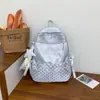 Mochila de bolinhas para estudante, grande capacidade, design único, estilosa, fofa, adequada para meninas do ensino médio, estilo coreano, leve