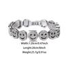 Collar de estilo moderno para hombres y mujeres con cadena cubana con cara sonriente, joyería de aleación de diamantes con personalidad, estilo nicho, popular en Europa y Estados Unidos