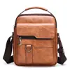 Bolso Cruzado Vertical para Hombre Nuevo Estilo Business Casual Bolso de Mano de Piel Suave PU Bolsa Cuadrada Pequeña Mochila de Viaje