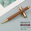 Pluma de Firma Neutral de Madera de Gama Alta con Clip, Bolígrafo de Negocios, Bolígrafo de Metal y Madera para Oficina, Logo Retro