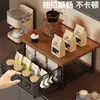 Prateleira de Armazenamento Multicamadas para Mesa de Escritório Suporte de Copos Multifuncional para Casa Prateleira para Exibição de Itens de Madeira Não Sólida Prateleira de Armazenamento à Prova de Poeira