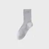 Calcetines para hombre Zhuji, calcetines invisibles antideslizantes de corte bajo, calcetines deportivos de media pantorrilla, calcetines largos de algodón de color liso transpirables de malla