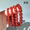 Pulsera de Moda Pulsera de Ágata Roja Natural para Hombres y Mujeres Verano Cristal Joyería para Parejas Calcedonia Pulsera de Cuentas de Buda