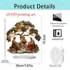 Nuevo Producto Creativo Transfronterizo: Encantadores Adornos Acrílicos 2D de Familia Elefante Blanco para Escritorio, Hogar y Decoración de Sala de Estar Manualidades
