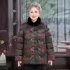Invierno Nuevo Estilo Traje Tang de Abuela Chaqueta de Algodón con Forro Polar y Ropa de Algodón Engrosada para Madres de Mediana Edad y Mayores Chaqueta Acolchada de Algodón con Cuello Alto y Cuello de Piel