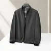 Chaqueta para hombre transfronteriza estilo primavera/otoño 2026, cuello alto, versión con cremallera, abrigo casual de lujo joven y moderno estilo americano