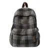 Mochila Escolar para Chicas de Secundaria, Mochila a Cuadros de Gran Capacidad, Moderna y Elegante, Mochila a Cuadros para Chicas de Preparatoria