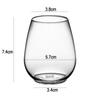 Ventas Directas de Fábrica Vaso de Plástico Copa de Vino Tinto Taza de Té 12 oz Forma de Huevo Material PET 360 ml Preferido Transfronterizo Imprimible