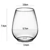 Copa de Huevo 14oz420ml Anticaída Plástico Copa de Vino Comercial Restaurante de Comida Rápida Restaurante Hotel Vaso de Té Vino