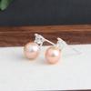 Aretes de Perlas de Agua Dulce Naturales Moda Viajero Francés Artístico Retro Zirconia Perlas Aretes Pequeños Frescos Cuentas de Pan al Vapor