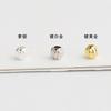 Cuentas redondas rectas de sandía chapadas en oro de plata esterlina s925, cuentas espaciadoras, pulseras de cuentas para hacer tú mismo, collares, cuentas de flores para coche, cuentas sueltas, accesorios.